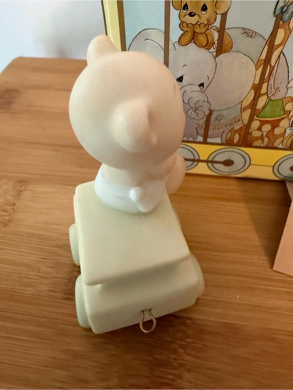 Vintage ENESCO Precious Moments 1985 #15938 FOR BABY Birthday Toy Train Figurine